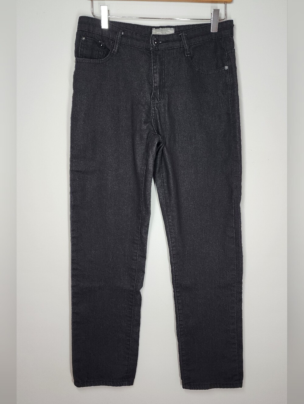 Six Lincoln Teen Black Denim Jeans Slim Fit Straight Leg Stretch Size 16